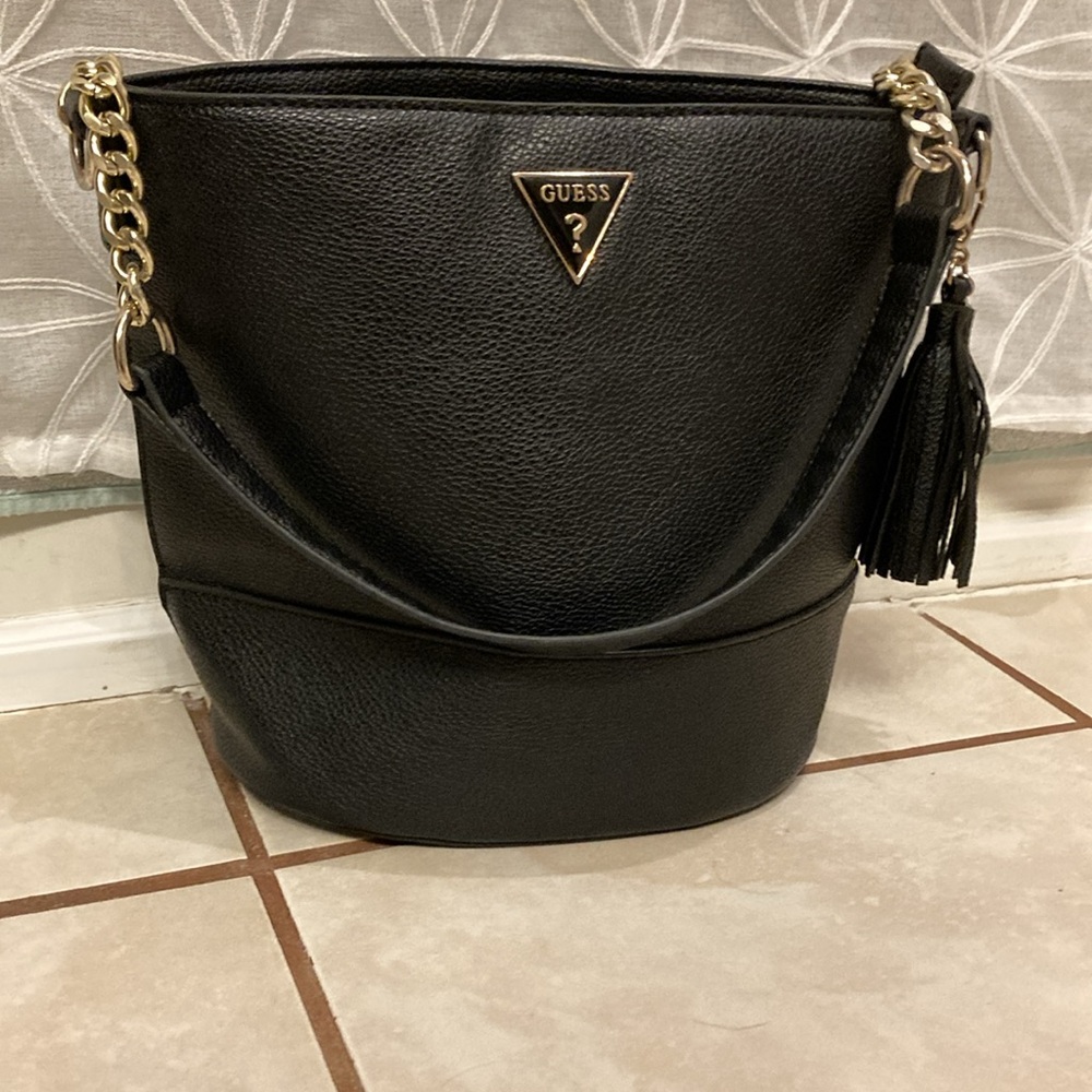 GUESS Black Bucket Bag